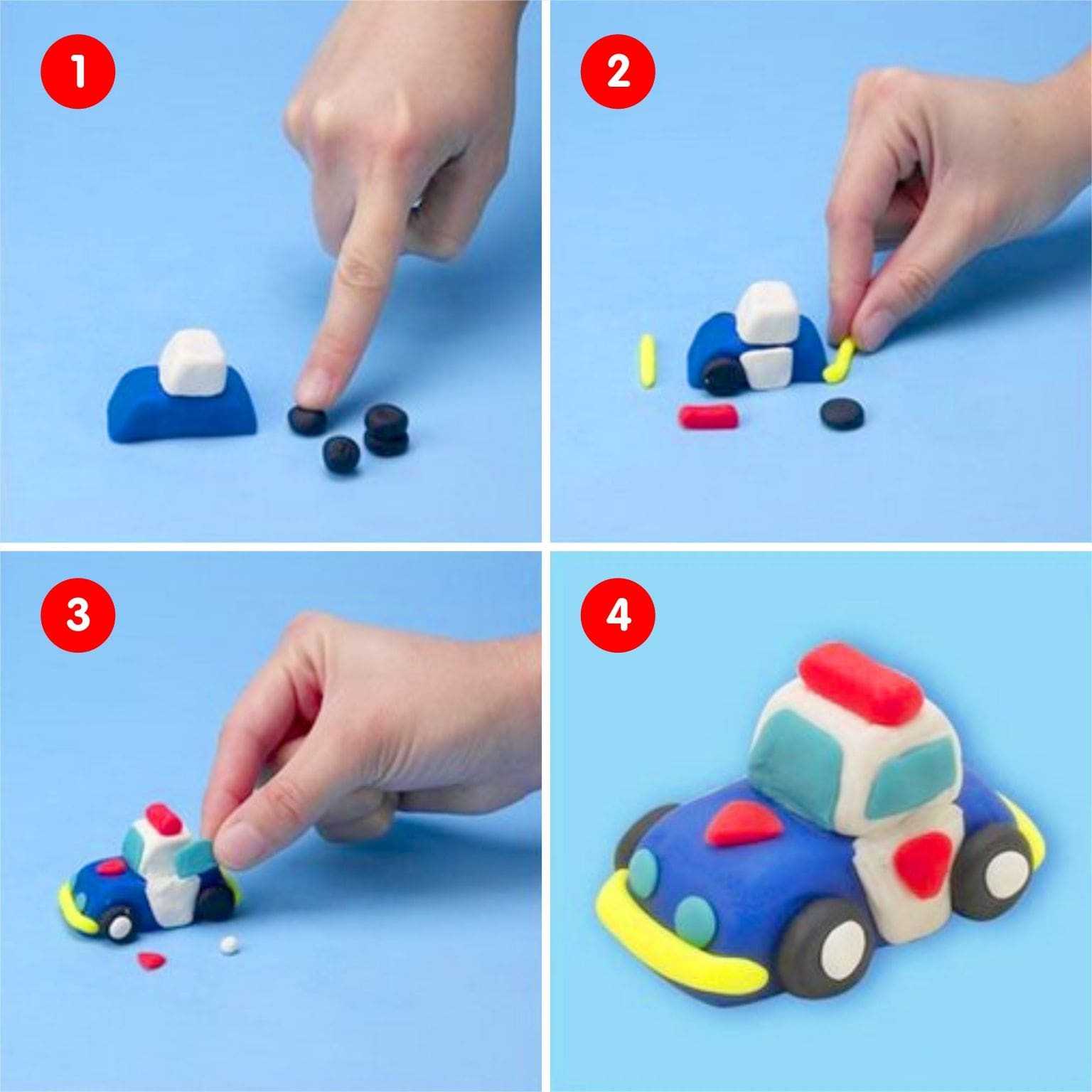 Как сделать из пластилина машину — поделки своими руками