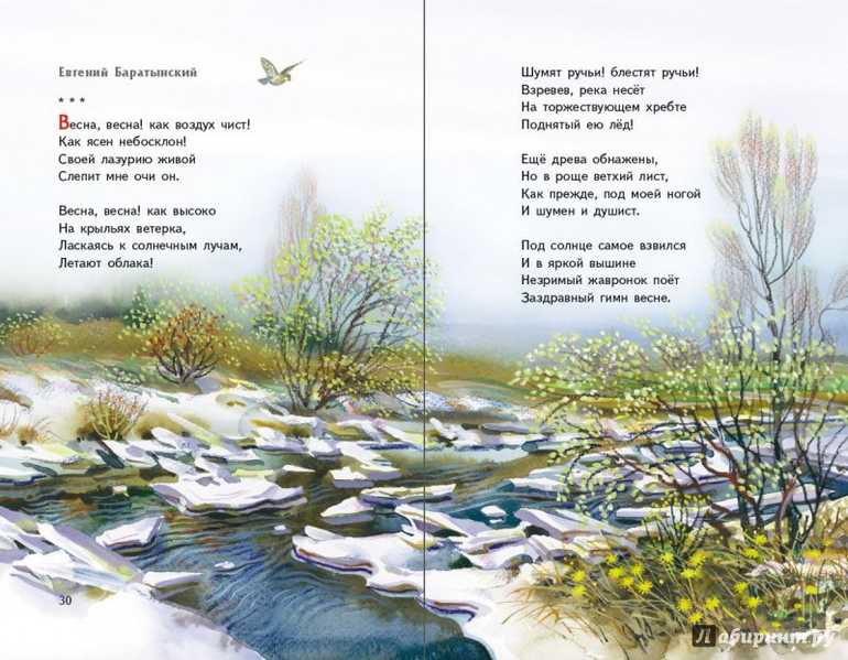 Стихи про весну для детей 6 лет | короткие стихи для ребенка 5-6 лет, 6-7 лет