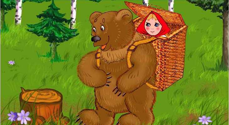 Русская народная сказка «маша и медведь» текст распечатать