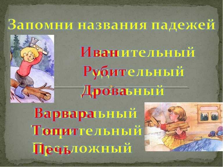 Падежи русского языка — таблица с примерами