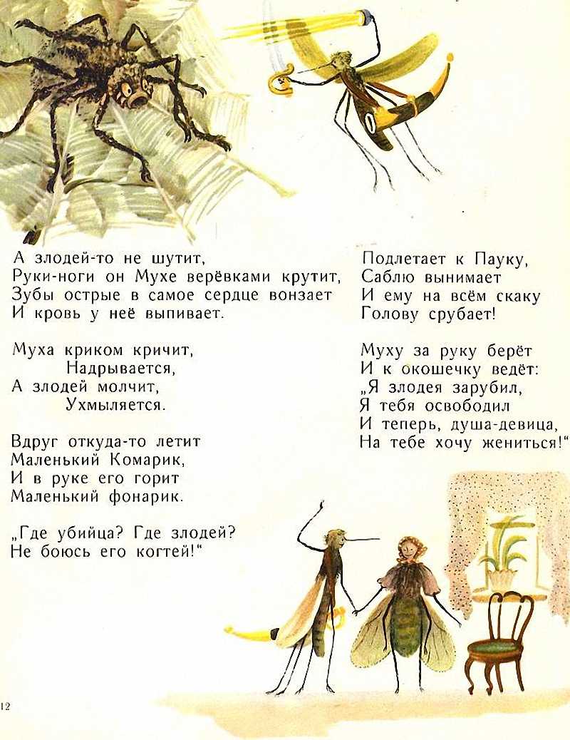 Чуковский корней «муха-цокотуха»