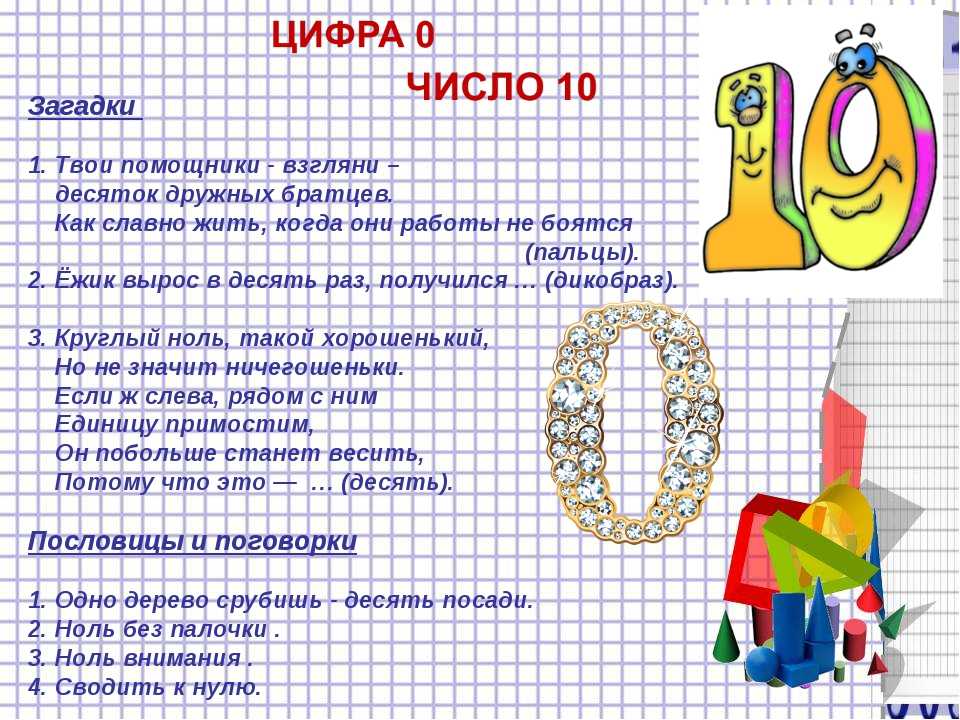 Цифра 10 число 10 презентация