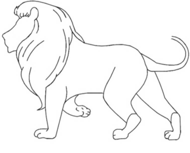 Раскраска к рассказу лев и собачка.  лев и собачка
