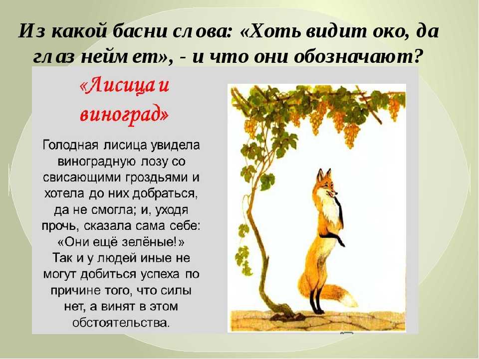 "лисица и виноград" - мораль басни и.а. крылова